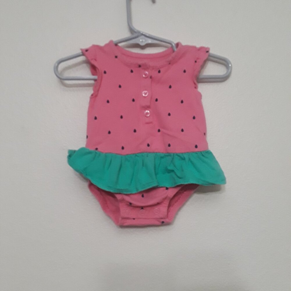 Carter's Pink and Green Watermalon Bodysuit
